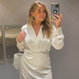 ZARA WHITE BUSINESS CASUAL DRESS